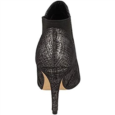 Botines Clarks Negro Plata Metalizada Mujer Laina Violeta