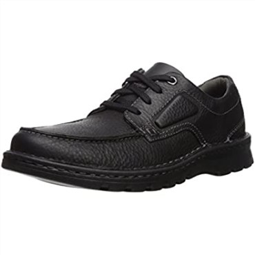 Mocasines Vanek De Hombre De Cuero Negro Aceitoso Clarks