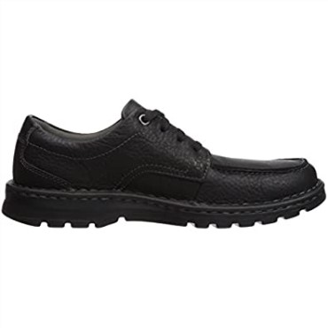 Mocasines Vanek De Hombre De Cuero Negro Aceitoso Clarks