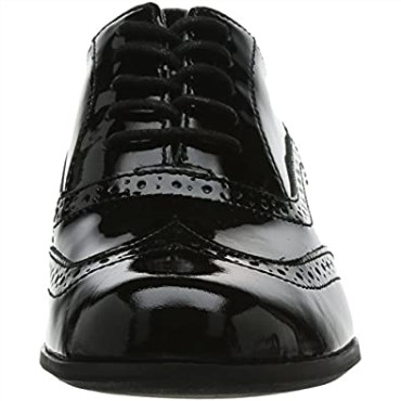 Zapatos Brogue De Mujer Clarks Black Charol Hamble Oak