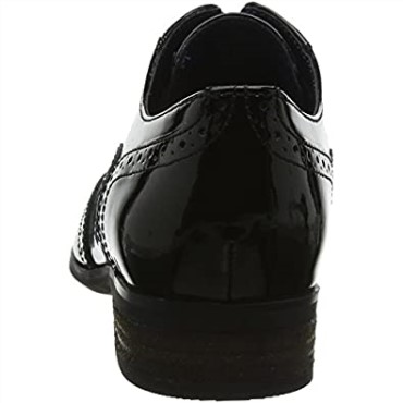 Zapatos Brogue De Mujer Clarks Black Charol Hamble Oak