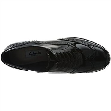 Zapatos Brogue De Mujer Clarks Black Charol Hamble Oak