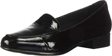Mocasines Clarks Juliet Lora De Charol Negro Para Mujer