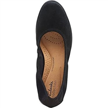 Clarks Black Suede Mujer Bailarinas Jenette Easy Especial