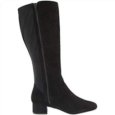 Botas Hasta La Rodilla De Pantorrilla Ancha Marilyn Abby Para Mujer De Ante Negro Clarks
