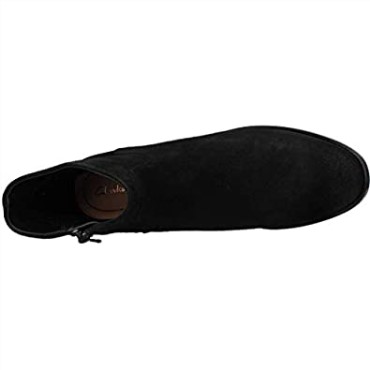 Botas De Moda Para Mujer Clarks En Ante Negro Pure Rosa