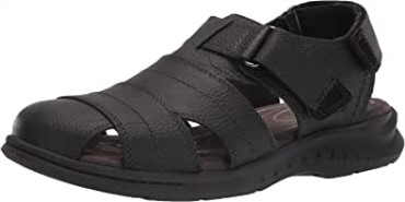 Sandalias De Pescador Clarks Black Tumbled Leather Para Hombre Hapsford Cove