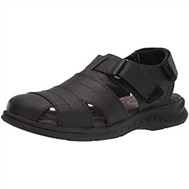 Sandalias De Pescador Clarks Black Tumbled Leather Para Hombre Hapsford Cove