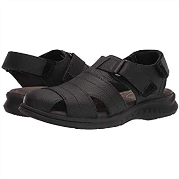 Sandalias De Pescador Clarks Black Tumbled Leather Para Hombre Hapsford Cove