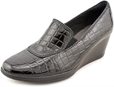Zapatos Malla Negra Con Cuña Tacón Clarks