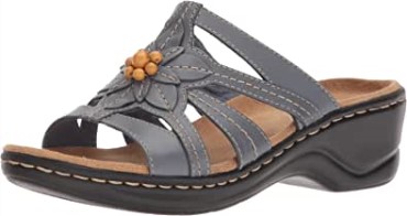 Sandalia Lexi Myrtle Mujer Clarks Azul Gris Piel