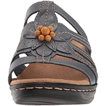Sandalia Lexi Myrtle Mujer Clarks Azul Gris Piel