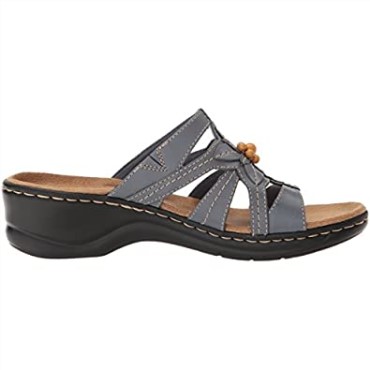 Sandalia Lexi Myrtle Mujer Clarks Azul Gris Piel
