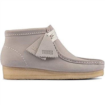 Zapatos Derby Wallabee De Mujer Clarks Blue Gris De Ante
