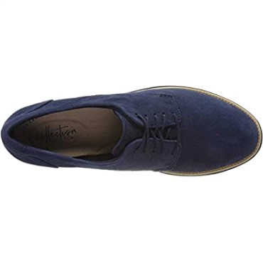 Clarks Blue Navy Suede Navy Suede Mujer Sharon Noel Derbys