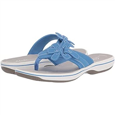 Chanclas De Mujer Clarks Azul Sintético Brinkley Flora