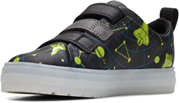 Zapatillas Clarks Niño Flare Cosmo K Negro Combi