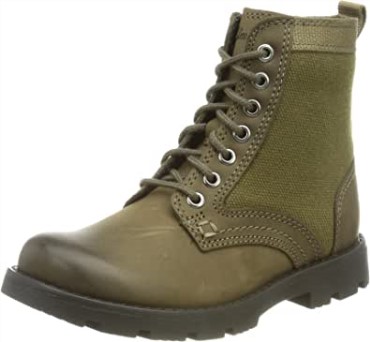 Clarks Boy's Heath Chard T Bota De Media Pantorrilla Caqui Cuero