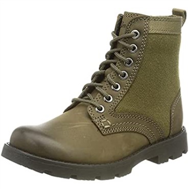Clarks Boy's Heath Chard T Bota De Media Pantorrilla Caqui Cuero