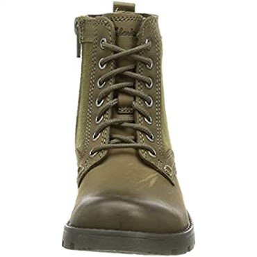 Clarks Boy's Heath Chard T Bota De Media Pantorrilla Caqui Cuero