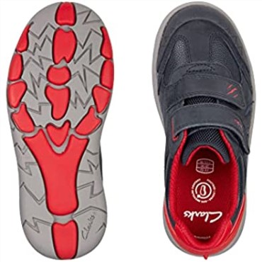 Zapatillas Clarks Niño Rex Play K Azul Marino Rojo