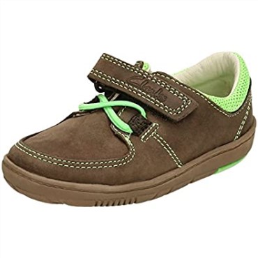 Clarks Niños Primeros Zapatos Maxi Max Marrón Cuero Tamaño 4f