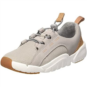 Zapatillas Tri Weave Clarks Para Niños Gris Cuero Gris Cuero Gris