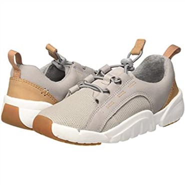 Zapatillas Tri Weave Clarks Para Niños Gris Cuero Gris Cuero Gris