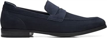 Zapatos Clarks Bradish Gamuza Azul Marino