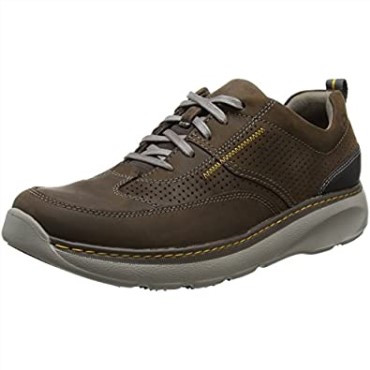 Derby De Mezcla De Charton Marrón Oscuro Marrón Lea Para Hombre Clarks