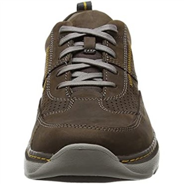 Derby De Mezcla De Charton Marrón Oscuro Marrón Lea Para Hombre Clarks