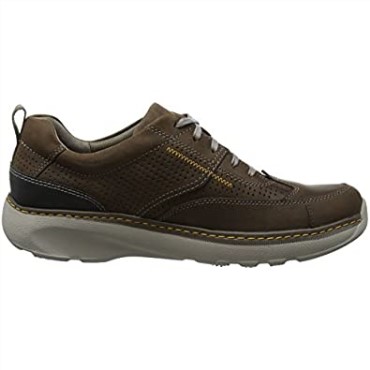 Derby De Mezcla De Charton Marrón Oscuro Marrón Lea Para Hombre Clarks