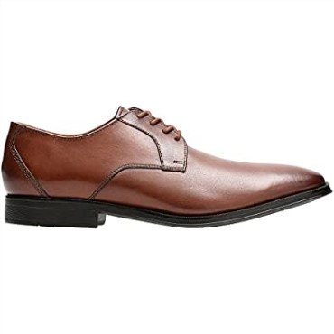 Clarks Brown Gilman Mode Zapatos Derby Con Cordones De Cuero Ancho Para Hombre