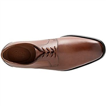 Clarks Brown Gilman Mode Zapatos Derby Con Cordones De Cuero Ancho Para Hombre