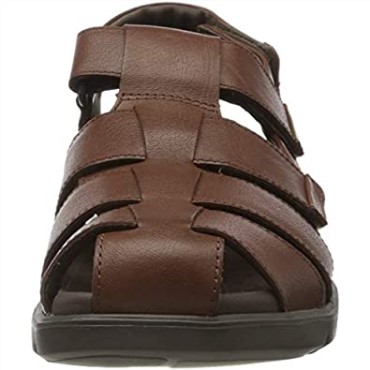 Clarks Marrón Mahoga Ny Mahoga Ny Hombres Unwilmore Ray Sandalias Con Punta Cerrada
