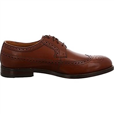 Zapatos Brogue Derby Con Punta De Ala Y Cordones Para Hombre De Clarks Brown Límite De Coling