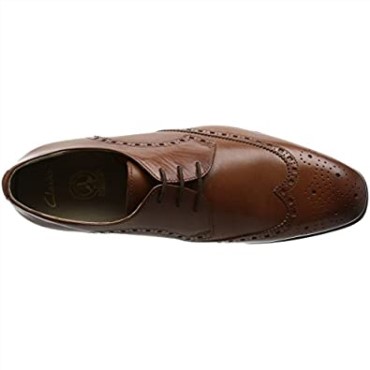 Zapatos Brogue Para Hombre Clarks Brown Tan Leather Amieson Limit