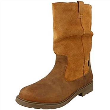 Botines De Niña Clarks Brown Tan Leather Tan Leather Astrol Rise K
