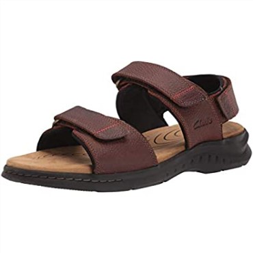 Sandalias De Hombre Clarks Brown Tumbled Leather Hapsford Creek