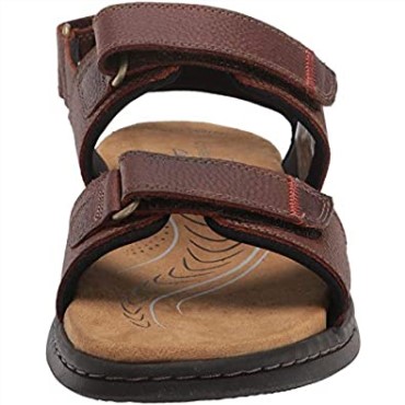 Sandalias De Hombre Clarks Brown Tumbled Leather Hapsford Creek