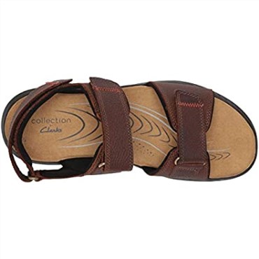 Sandalias De Hombre Clarks Brown Tumbled Leather Hapsford Creek