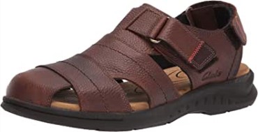 Sandalias De Pescador Hapsford Cove Para Hombre De Cuero Marrón Clarks