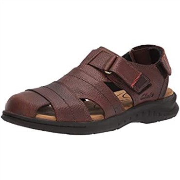 Sandalias De Pescador Hapsford Cove Para Hombre De Cuero Marrón Clarks