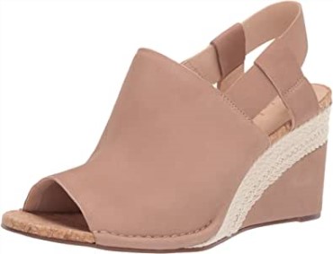 Sandalia Con Cuña De Mujer En Color Bayo Especiado De Clarks Brown