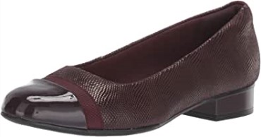 Zapatos De Salón Juliet Petra De Mujer Sintéticos Con Estampado De Ante Burdeos Clarks