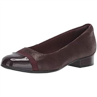 Zapatos De Salón Juliet Petra De Mujer Sintéticos Con Estampado De Ante Burdeos Clarks