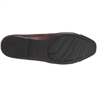 Zapatos De Salón Juliet Petra De Mujer Sintéticos Con Estampado De Ante Burdeos Clarks