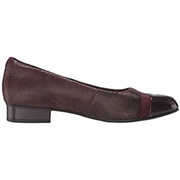 Zapatos De Salón Juliet Petra De Mujer Sintéticos Con Estampado De Ante Burdeos Clarks