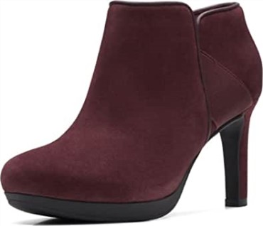 Zapato De Salón Con Gemas Ambyr De Mujer De Ante Burdeos Clarks