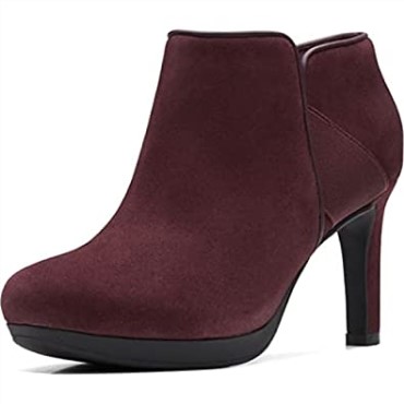 Zapato De Salón Con Gemas Ambyr De Mujer De Ante Burdeos Clarks
